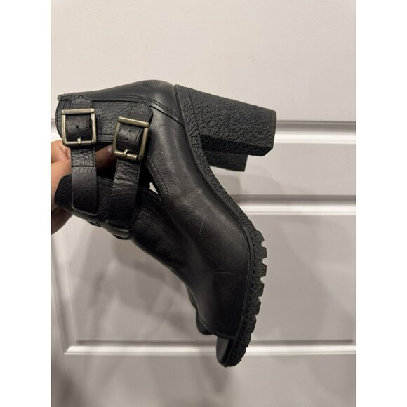 Timberland Women’s EK glancy Peep Toe Heel Black Size 9 - Picture 4 of 6